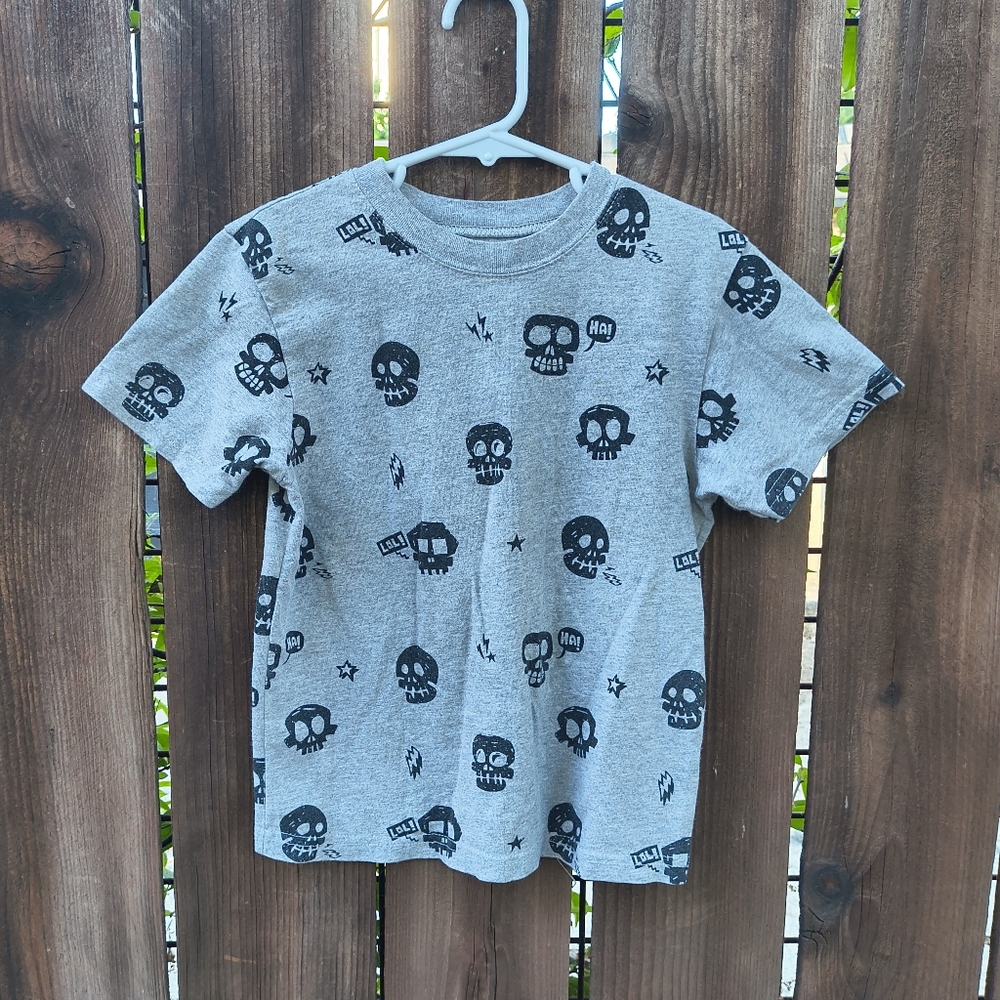GARANIMALS I Boys Gray Skull Pattern Tee Shirt 5T